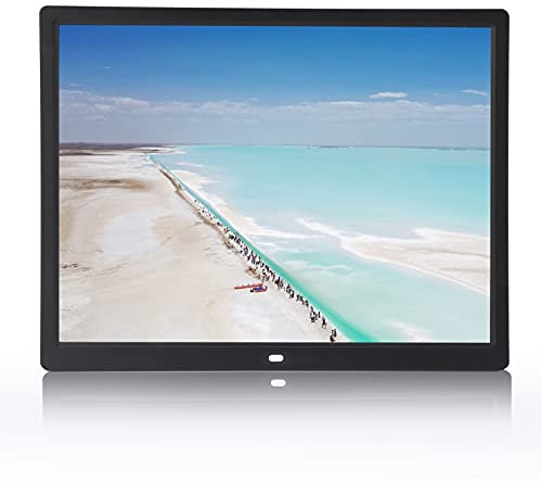 lyrlody Cornice Fotografica Digitale da 15 Pollici 1024x768 4:3 HD Schermo Cornice Foto Digitale con Telecomando, Supporto Foto, Video, Musica, MP3, MP4, Calendario, Sveglia(EU)