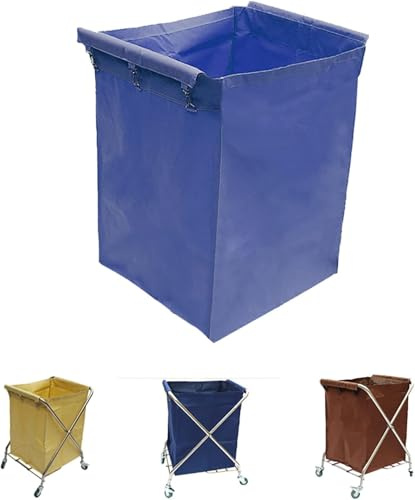 Bolsa De Tela Oxford De Repuesto para Carrito De Lavandería, Bolsa De Carrito De Lavandería Comercial, Bolsas De Almacenamiento De Tela Oxford Impermeables para Carrito Plegable (Color : Blue)