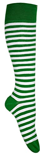 Goldschmidt Ringelstrümpfe | Klassische Ringelsocken für Erwachsene & Kinder | Hohe Qualität mit gekämmter Baumwolle (DE/NL/SE/PL, Numerisch, 39, 42, Regular, Regular, Grün Weiß)