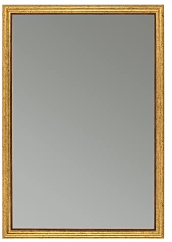 CLAMARO 'OSKAR' Antik Wandspiegel 80x165 cm mit Rahmen | Gold Antik Braun | Shabby Chic Vintage Barock Spiegel mit Holzrahmen | Barockspiegel inkl. Metall Aufhänger und Montagematerial