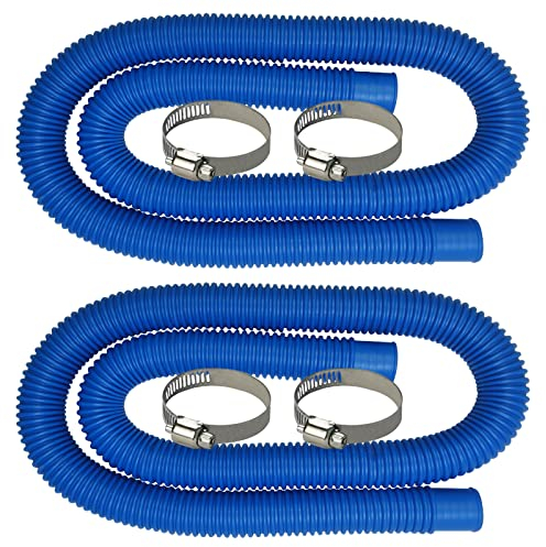 Poolschlauch 32mm Durchmesser 2 Stück für Oberirdische Pools Zubehör Poolpumpe Ersatzschlauch 150 x 3,2 cm, Filter Ersatzschlauch Blau