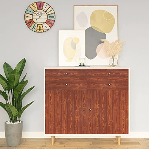 LAPOOH Selbstklebende Möbelfolie Akazie 500x90 cm PVC, Klebefolie Möbel, Folie Für Möbel, Selbstklebende Folie, Klebefolie Küche, Folie Küchenschränke, Schrankfolie