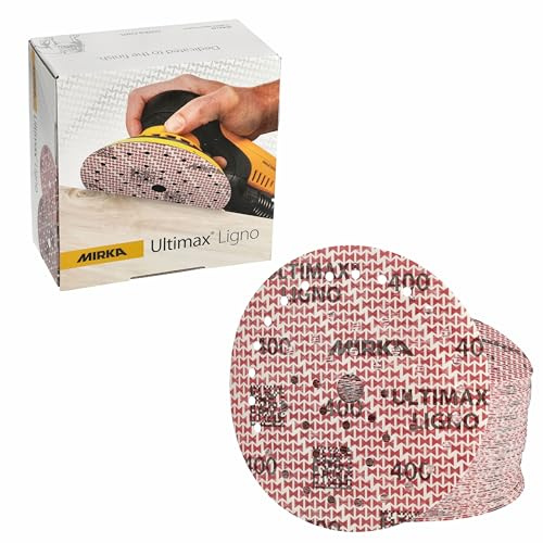 Mirka dischi abrasivi Ultimax Ligno Ø150 mm a strappo Multifit grana 400 | Multiperforazione per levigatura legno alta precisione 100 pezzi grana 400 compatibili con sistemi Grip Multifit