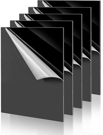 Taiyeestar 5 Stück Acrylplatte Schwarz A4, Plastikplatte Acrylglas Kunststoffplatte Acrylplatten 1,7mm, Kunststoffplatten Acrylglas für Display, Bilderrahmen, Malerei (29,7 x 21CM)