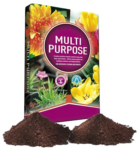 Nutrient Rich Formula & Improved Water Retention Multi Purpose Compost Bags Ideal For Garden Use, Outdoor Plants, Tubs, Pots & Hanging Baskets (5 Litre Bag)