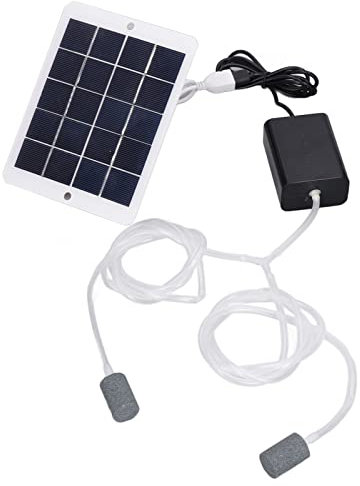 Solar-Sauerstoffpumpe, Tragbar, Praktische Installation, Leicht zu Transportieren, Dual-Purpose-Aquariumbelüfter für Aquarien