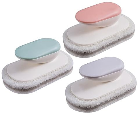 HONMEET 3pcs Dishwasher Safe Dish Brush Kitchen Scrubbers for Dishes Soft Sponge Handles