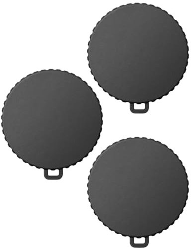 BNREOZA 3 Stück Schwarze Objektiv-Schutzkappe, Flexible Objektivkappe, Objektivkappe Staubkappe, Schützt Zubehör vor Kratzern und Staub, Objektivkappe für DJI Osmo Action 4 und Action 3