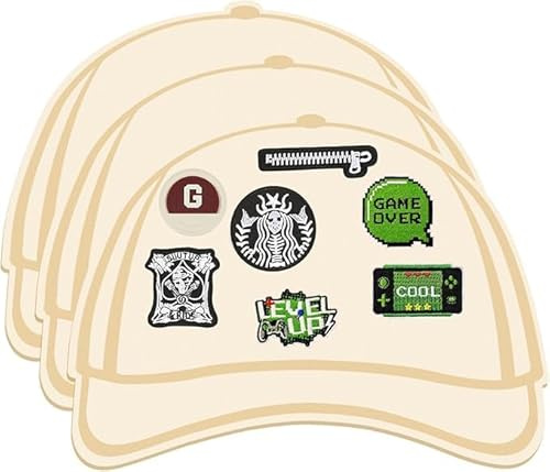 3 st lastbilsförarkeps mallpalett, lastbilsförarhatt lappar hattlappar mallar lappa hatt verktyg lapp bräda designtillbehör, lastbilstillbehör perfekt för att designa din egen speciella