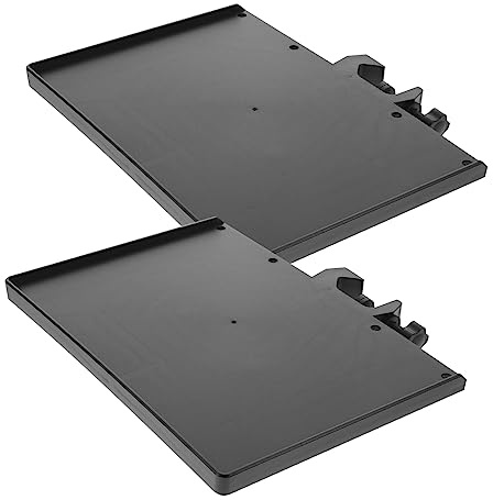 CATIEBYE 2pcs Abs Clamp-on Microphone Stand Tray, Universal Storage Holder for Camera and Microphone, Holds Phone and Sound Card for Live Broadcast