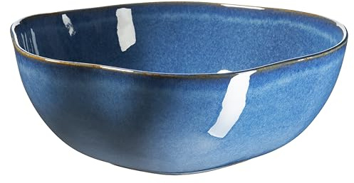 MÄSER Serie Cordelia, Salatschüssel aus hochwertigem Steinzeug, unregelmäßige Geschirr Formen; Steinzeug, Sand