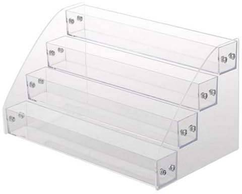Jorzer Acryl-Riser-Ausstellungsstände 12 Zoll große 4-stöckige Regale aus klarem Acryl Parfümständer-Organizer für die Präsentation von Figuren Make-up und Spielzeug