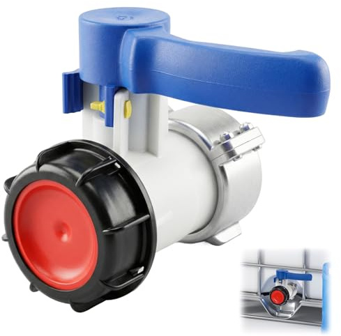 QWORK® IBC Robinet cuve, 75 mm Robinet de cuve, Adaptateur cuve, pour conteneurs IBC, réservoir d'eau, cuve de Collecte des eaux de Pluie