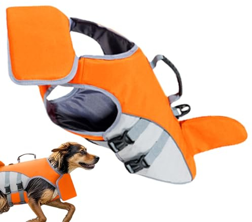 Giubbotto Salvagente Per Cani - Giubbotto Galleggiante Per Cani Con Maniglia - Giacca Galleggiante con Cinghie Regolabili per Fiume Lago Mare Spiaggia Piscina Kayak