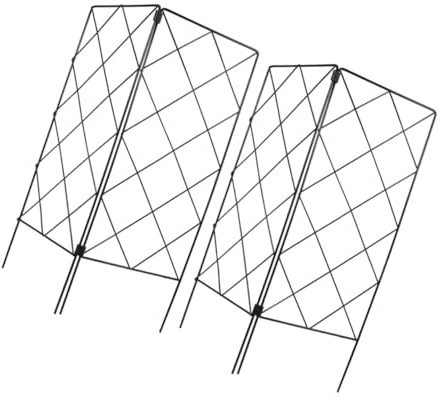 BAZEITFLOW 2 pièces Support Plante Grimpante Pliable Vert Treillis Jardin pour Intérieur et Extérieur Cadre de Soutien pour Fleurs et Vignes