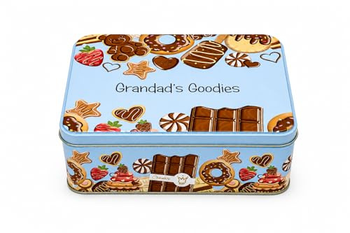 Lunar Shadow Grandad’s Goodies Blue Gift Tin, Gift for Grandad, Father's Day, Birthday, Christmas