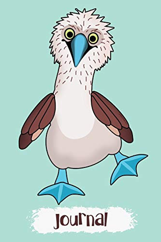 Journal: Blank Lined Paper Notebook Blue Footed Booby Mint Green (JO 6 x 9 108pages, Band 10)