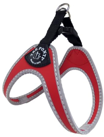 Tre Ponti Geschirr für Hunde / Farbe Rot / Gr.4 bis ca. 14kg Brustumfang 56-60cm