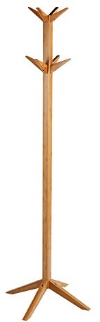 WENKO Standgarderobe aus Bambus , Bambus, 54 x 166.5 cm, Braun