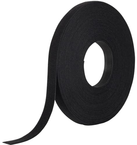 VELCRO Brand ONE_WRAP Tape ¾  x 25 Yard Double Sided Self Gripping Roll, 189645, Black