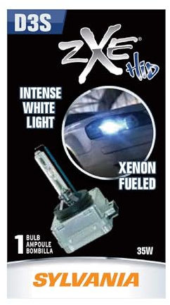 SYLVANIA - D3S SilverStar zXe HID (High Intensity Discharge) Headlight Bulb - High Performance Brighter and Whiter Light, Xenon Fueled, with a HID Attitude and Style (Contains 1 Bulb)