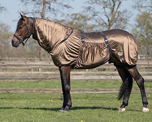 Ekzemdecke mit Hals und abnehmbarem Bauchlatz (Braun, 135)