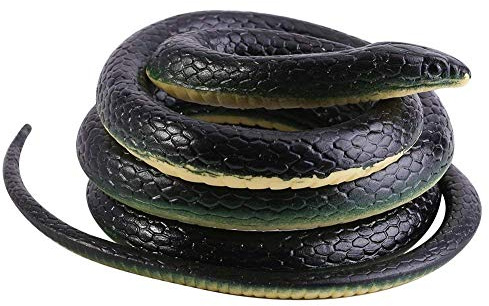 Yosoo Serpent Simulation en Caoutchouc Figurine d'animaux Souple Snake Jouet Plaisanterie Cadeau pour Garçon Fils 120cm