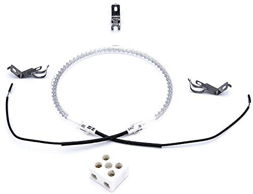 Universal Halogen Oven Cooker Heating Element Bulb With 3x Clips & Ceramic Connector (1200/1400w)-22CM LEADS-S4U®