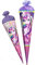 Schultüte - Einhorn - Regenbogen Unicorn - 35-100 cm - Größe wählbar - mit Holzspitze - 6 eckig - Tüllabschluß - Zuckertüte - Roth - Mädchen - Einhörner - P..
