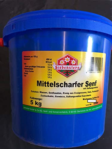 Senf Siebenstern mittelscharf 5 Kg Eimer