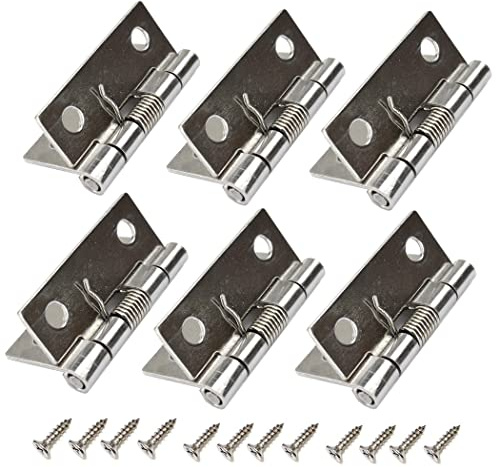 Federtürscharniere 304 Edelstahl automatisch schließen Scharnier für Innen- und Außentüren Schränke (2.5inch-6pcs)