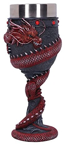 Nemesis Now Dragon Coil Goblet, Red, 20cm