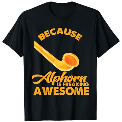 Cooles Alphorn Musikinstrument in der Schweiz Alpen Souvenir T-Shirt