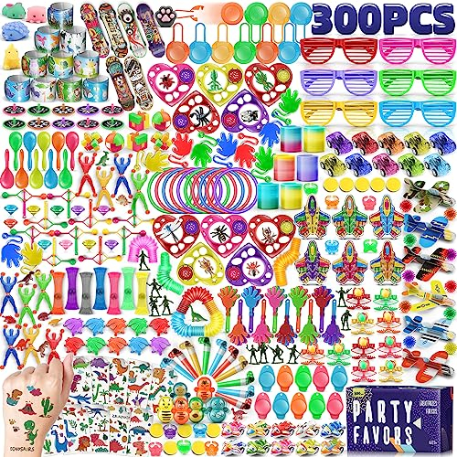 nicknack Party Bag Fillers for kids, 300PCS 34 Kinds of Party Favours Toy Assortment Kids Small Toys for Girls Boys Game Prizes Party Bag Fillers