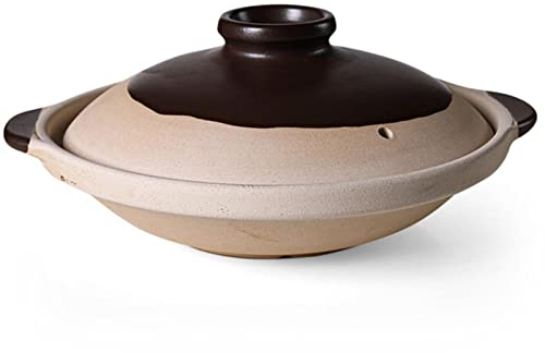 Casserole en Céramique Porcelaine avec Couvercle Pot en Terre Ustensiles de Cuisine Pot en Argile Japonaise Chinoise Hot Pot Marmite Haute Température Faitout for la Cuisson Bibimbap et Soupe ( Size :