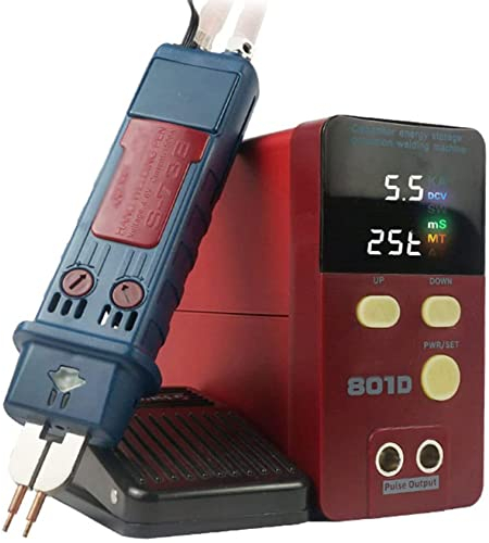 XDLYWUZIQ 12kw Kondensator-energiespeicher-punktschweißgerät,Pulse Spot Welder,tragbares Mini-präzisions-batterieschweißgerät, Impuls-punktschweißgerät,für 18650 14500 Lithium-akku