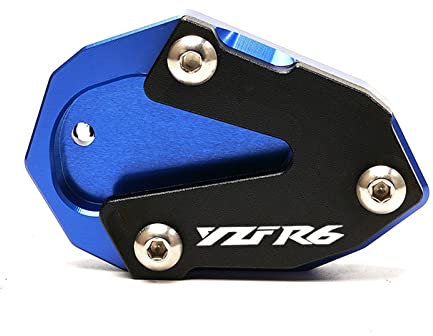 GWINDI Motorradständer Für Yamaha YZF R6 YZF-R6 YZFR6 2020 2017 2018 2019 Motorradzubehör CNC Ständer Fuß Seitenständer Verlängerung Vergrößern Pad (Color : Blue)