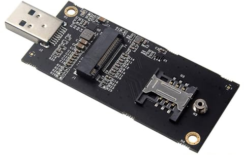 Cablecc Key-B M.2 NGFF WWAN a USB 3.0 Adattatore Riser Card con Slot SIM per 3G/4G/5G LTE Wireless Module Modem Card