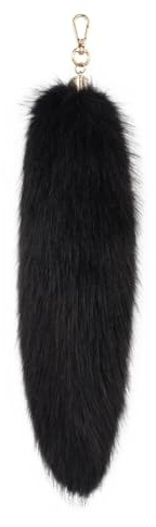 Asudaro Fuchsschwanz Anhänger, Plüsch Schwanz Schlüsselanhänger etwa 31cm Auto Schlüsselanhänger Tasche Anhänger Rucksack Schultasche Schlüssel Handtasche Plüsch Halloween Cosplay Spielzeug