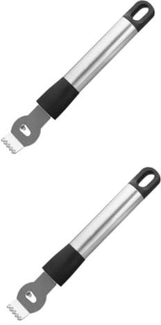 Garneck Ensemble D'ustensiles De Cuisine 2 Pièces Zesteur De Citron Éplucheur Râpe Trancheuse En Acier Inoxydable - Poignée Pour La Cuisson Et La Pâtisserie