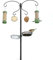 Wild Bird Feeders Hanging Station - Bird Feeder Hanger with Four Hooks, Free Standing Metal Pole, Great for Gardens and Outdoor Use, Includes Water Bowl and Feeding Tray (Black) (2.2m x 25mm) - RSPB