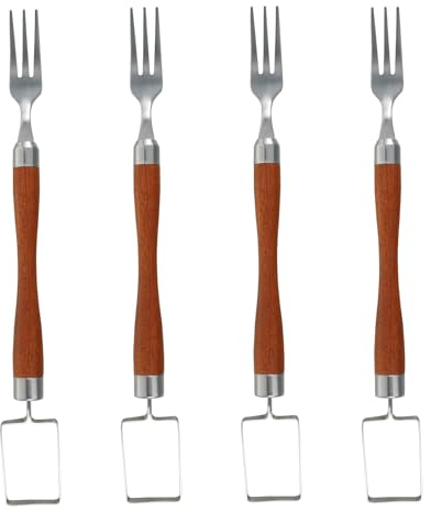 4 Pcs Watermelon Cutter Slicer Tool 2 in 1 Stainless Steel Fruit Cutter Portable Watermelon Fork Slicer Cutter Multifunctional Fruit Slicer Fork for Summer Family Party Camping xiangbaoshang(trumpet)