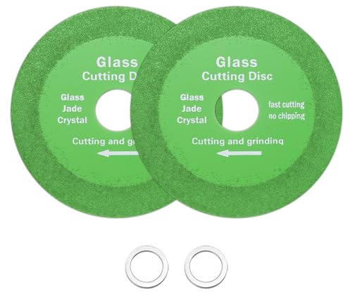 sourcing map 2 Pack Glass Cutting Disc 4 Inch for rotary tool Diamond Cutting Disc Ultra-Thin Saw Blade Wheel with 4/5 Arbor for Cutting Grinding Jade Crystal Tile Ceramic