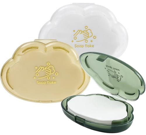 Fogli di Sapone da Viaggio, 150 Pz Sapone in fogli, Sapone Carta Portatile con Scatola di Plastica, Fogli di Sapone Portatili Carta, per Viaggi all'Aperto Campeggio, Pulito e igienico quando si esce