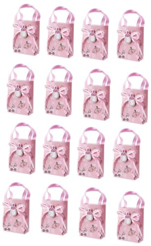minkissy 48 Stk Mini-Tasche mit Süßigkeiten babyshowergeschenk für valentinstag muttertaggeschenk candy tasche Taufdekoration Gastgeschenke Geschenktüten aus Kraftpapier Rosa