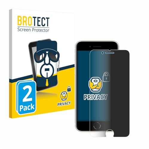 BROTECT Blickschutzfolie für Apple iPhone SE 3 2022 | 2 Stück Anti-Spy Displayschutz Made in Germany Smartphones und Handys Privacy Screen Protector Blaulichtfilter Klare Folie