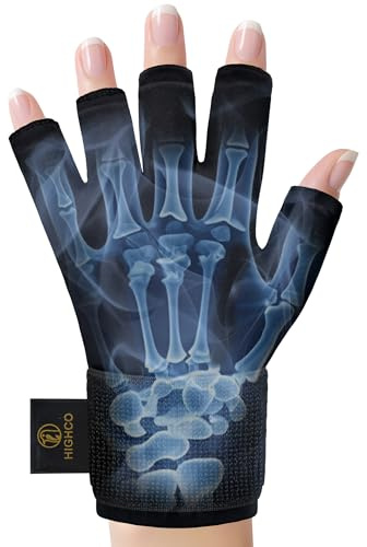 highco Compression Hand Ice Pack Glove for Arthritis Pain Relief,Adjustable Wrist Strap Ice Pack Wrap for Hand and Fingers,Cooling Ice Packs Glove for Women and Men,Tendonitis, Swelling,Black