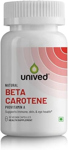 Natural Vitamin A Beta-Carotene - 10000 I.U. from Blakeslea trispora, with Spirulina, for Eye, Skin, Immune, & Antioxidant Support, 30 Vegan Caps