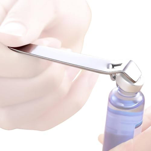 Vials Decapper Opener – Dosenöffner aus Edelstahl, nagelfreundlicher Flaschenöffner für kleine Flaschen, Klappdosen, Bierflaschen, Gläser,