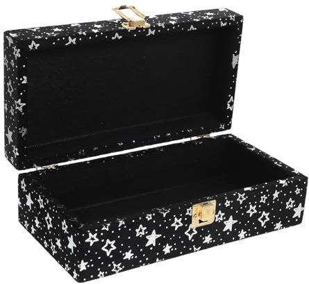 Cabilock Holz Schmuckschatulle Mit Sternmuster Kleines Schmuckkästchen Aus Holz Aufbewahrungsbox Für Ohrringe Und Armbänder Filigrane Schmucketuis Für Schlafzimmer Und Kommode